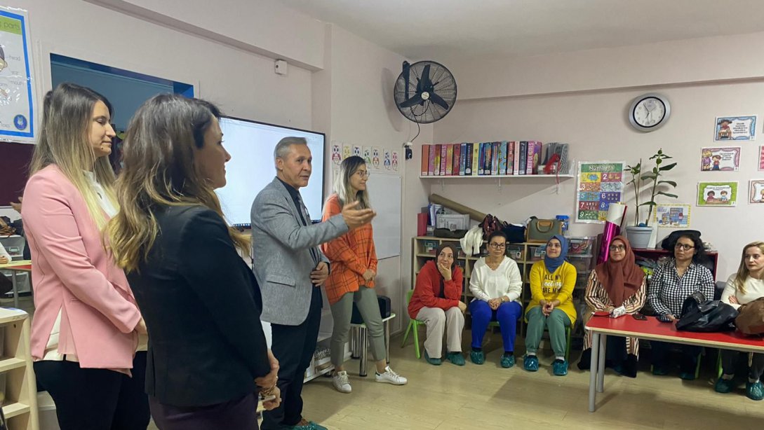 Milli Eğitim Müdürümüz Sayın Mahmut YENEN MEB Okul Temelli Mesleki Gelişim Eğitimleri Kapsamında Proje Danışmanlığı Eğitimi Alan Öğretmenlerimizi Ziyaret Etti