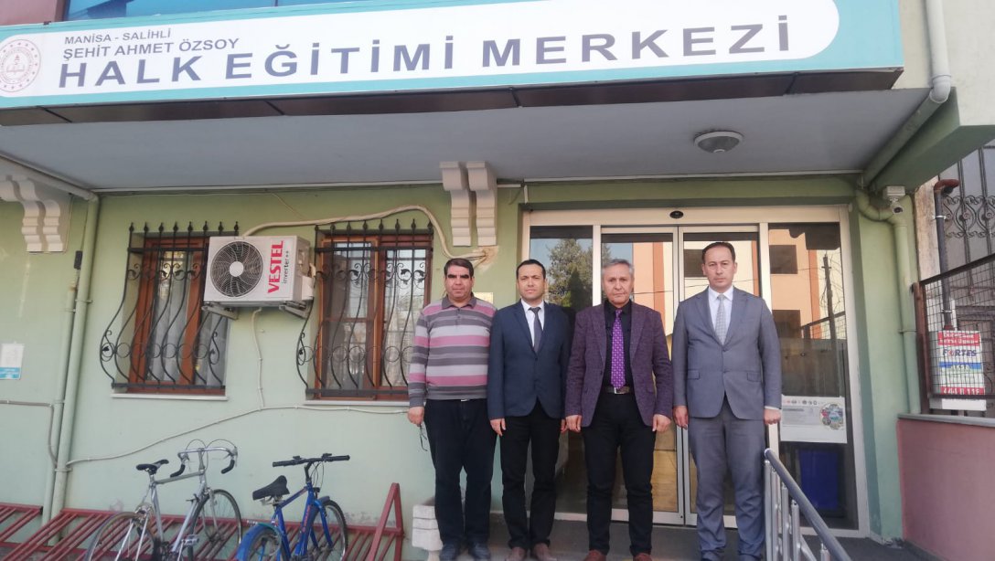 Milli Eğitim Müdürümüz Mahmut YENEN Şehit Ahmet ÖZSOY Halk Eğitimi Merkezini Ziyaret Etti